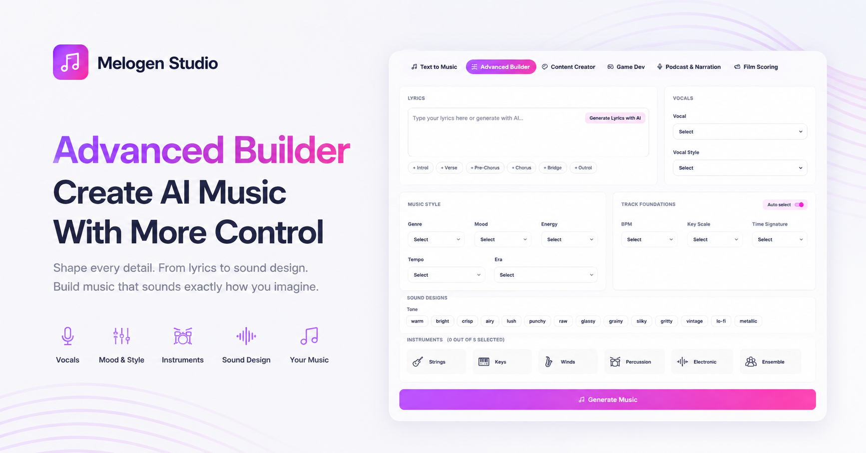 Advanced Builder: Create AI Music With Real Creative Control