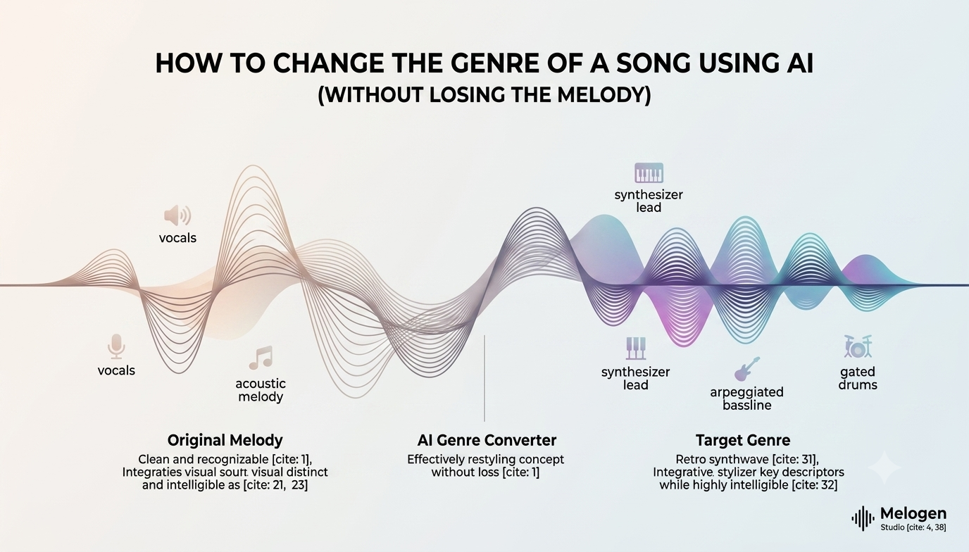How to Change the Genre of a Song Using AI (Without Losing the Melody)
